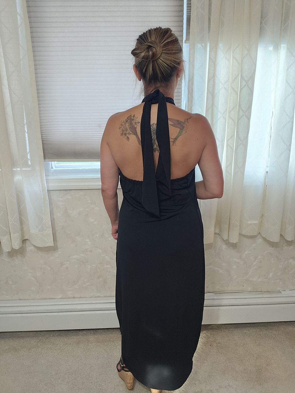 VENUS Black Halter Midi Dress - Picture 6 of 7